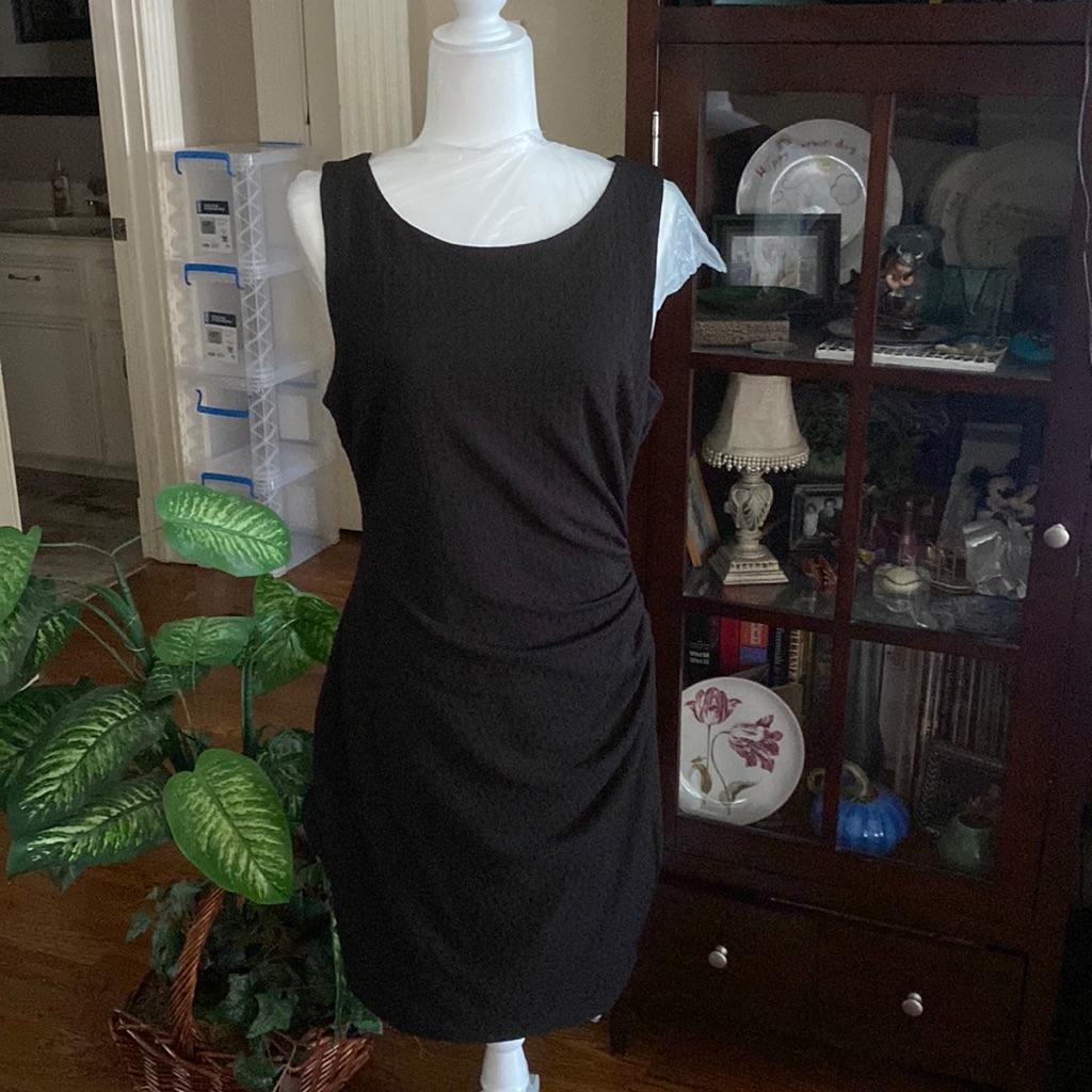 Nwot Bisou Bisou Brand Black Sheath Dress